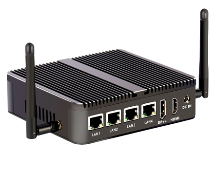 迷你工控機 嵌入式無風扇微型四網口軟路由組裝加工